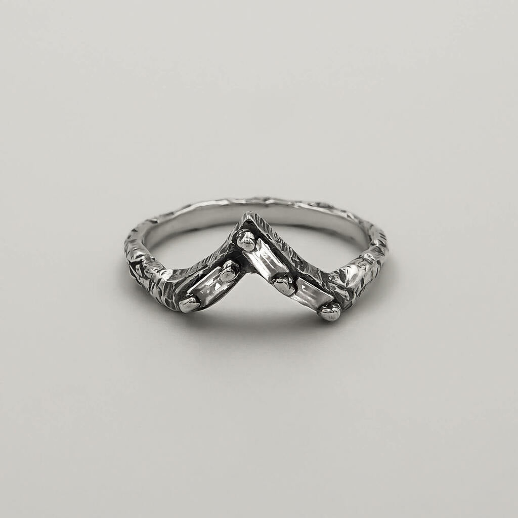Anel Crown Zircônia - Prata 925