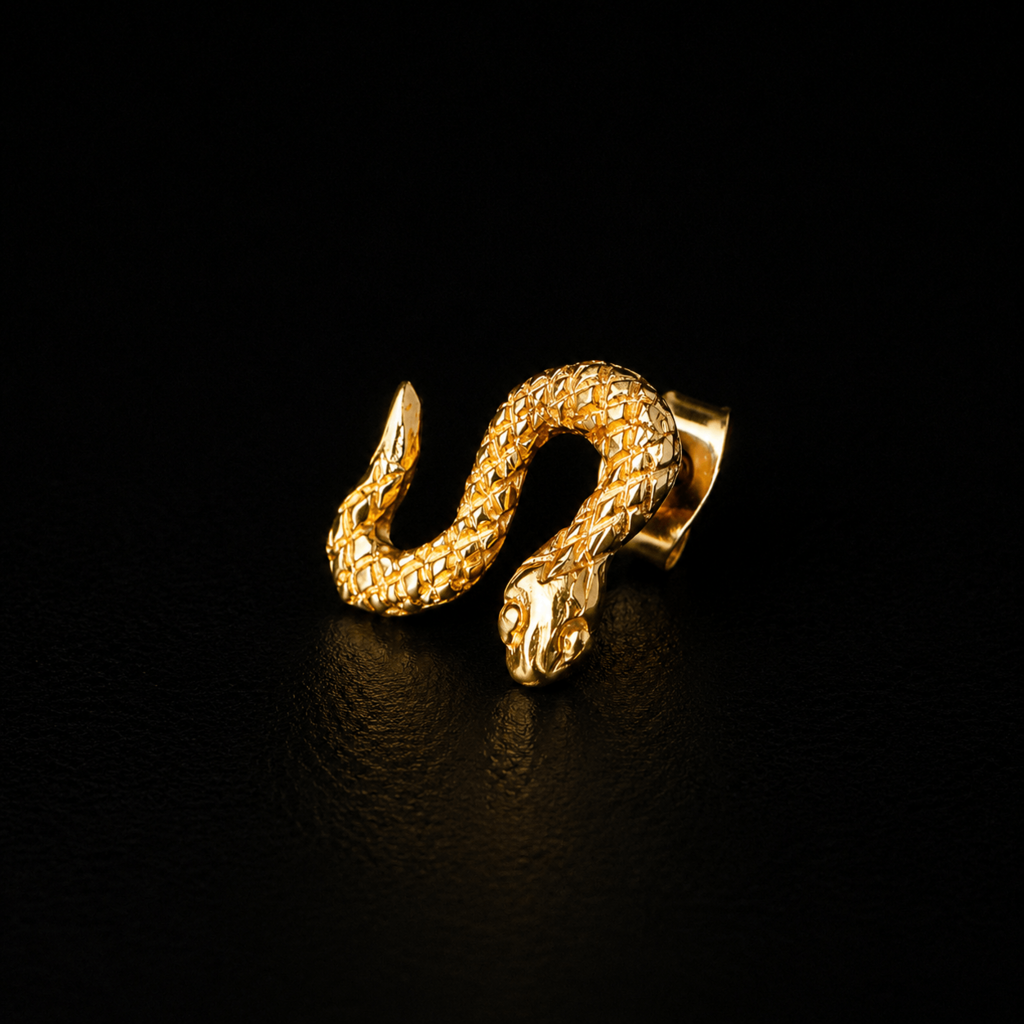 Broche Serpen - Banho Ouro