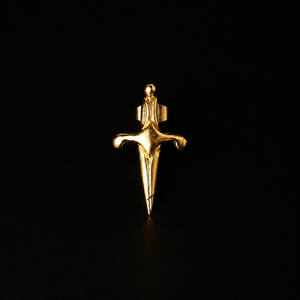 Broche Adaga - Banho Ouro