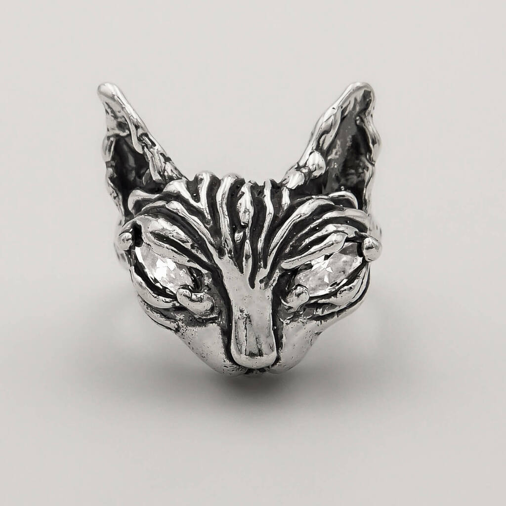 Anel Sphynx Zircônia - Prata 925