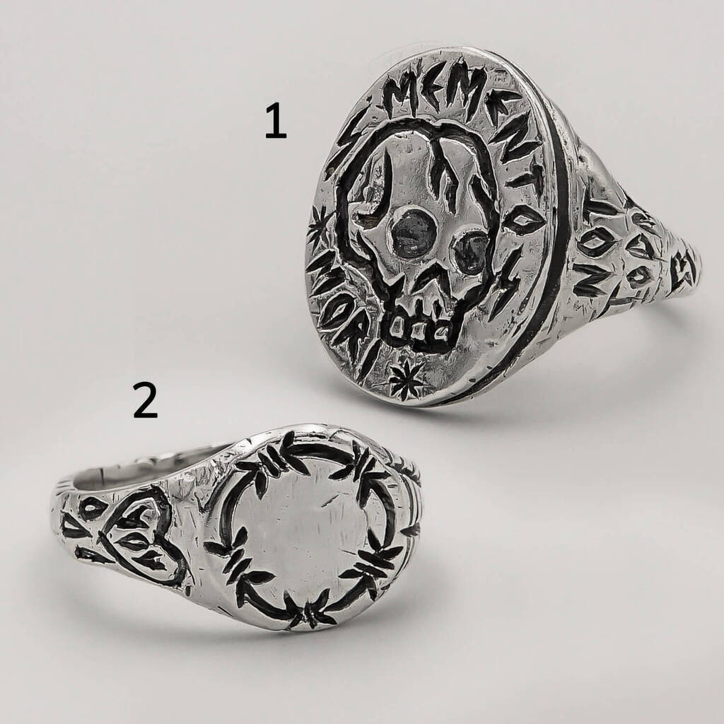 Mix Anéis Memento Mori e You - Prata 925