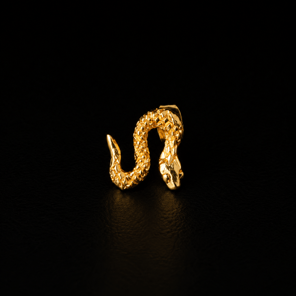 Broche Serpen - Banho Ouro
