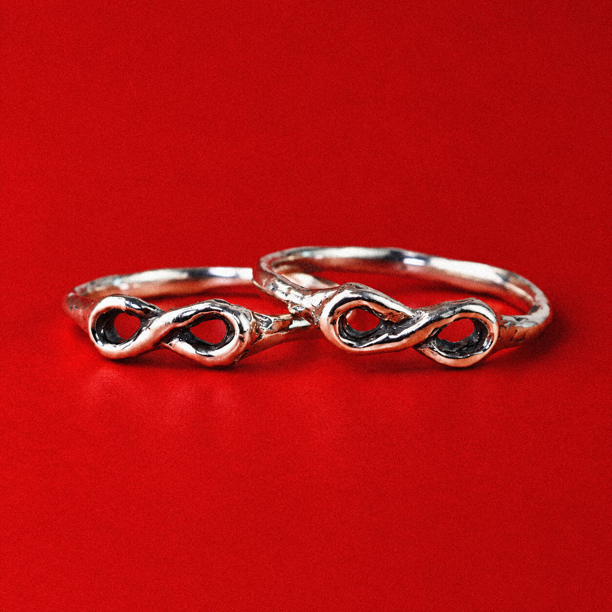 Par Alianças Infinito com Estojo Especial - Prata 925