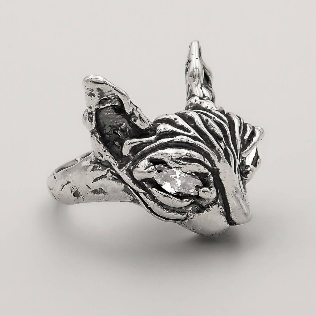 Anel Sphynx Zircônia - Prata 925