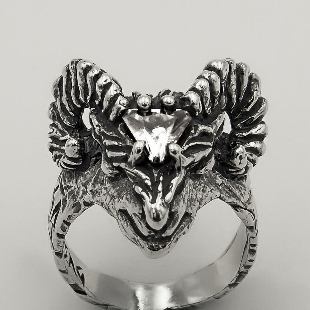 Anel Goat Zircônia - Prata 925