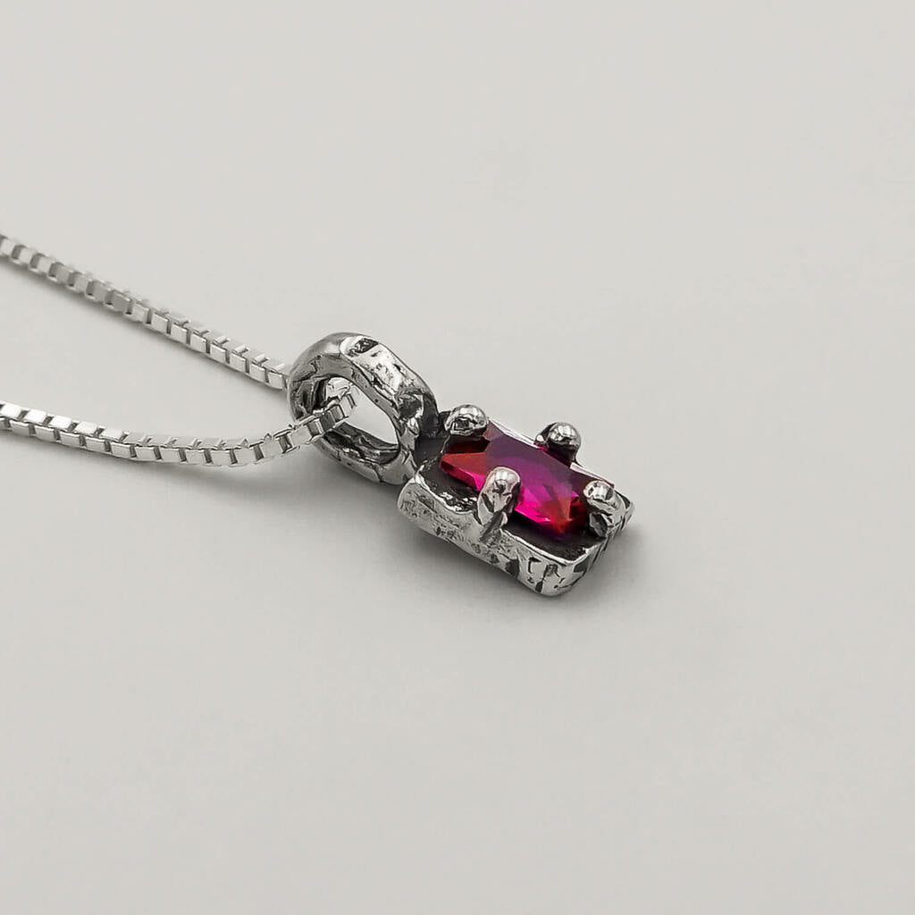 Mix Anel Crown e Pingente Relic Rubi - Prata 925