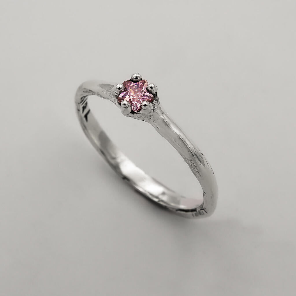 Par Alianças Às Quartas Usamos... Zircônia Rosa - Prata 925