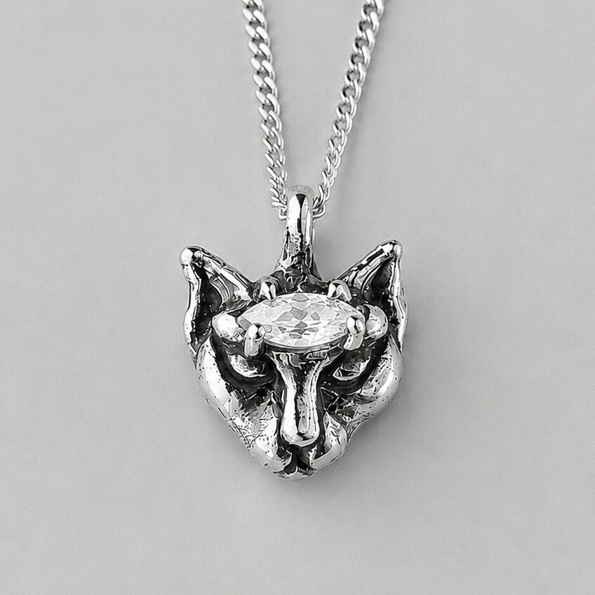 Pingente Felina Zircônia - Prata 925