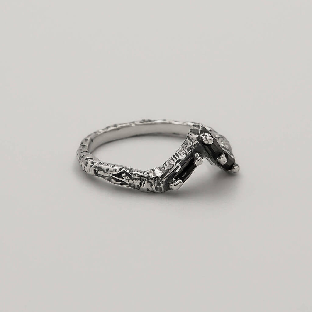 Anel Crown Ônix - Prata 925