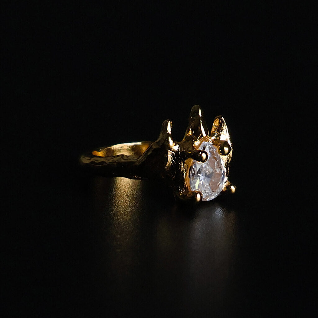 Anel Desejo Zircônia - Banho Ouro