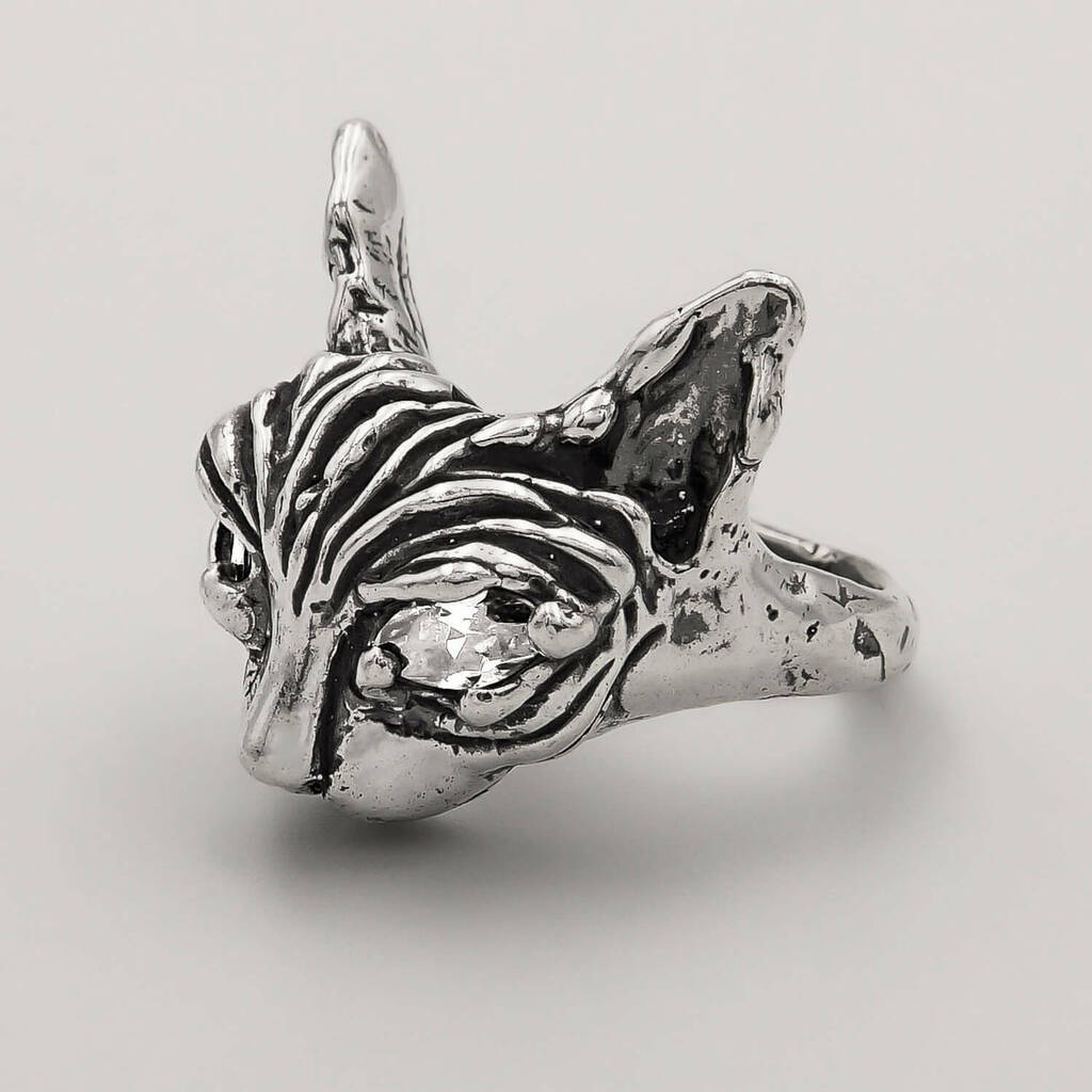 Anel Sphynx Zircônia - Prata 925