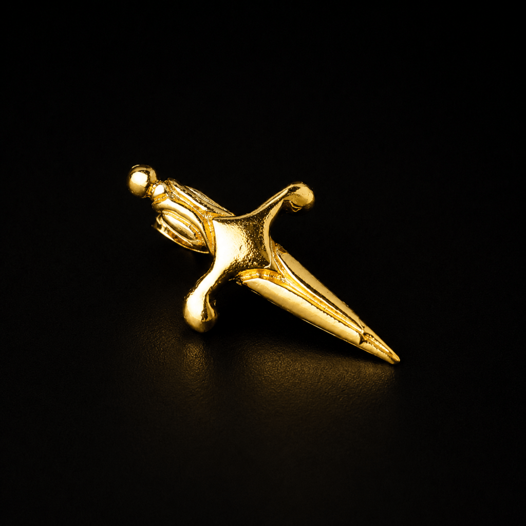 Broche Adaga - Banho Ouro