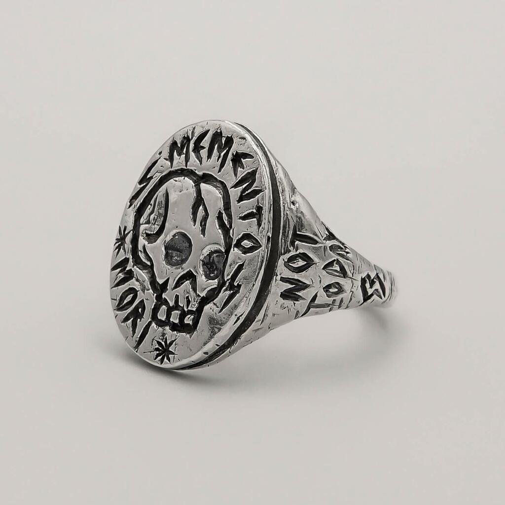 Anel Memento Mori - Prata 925