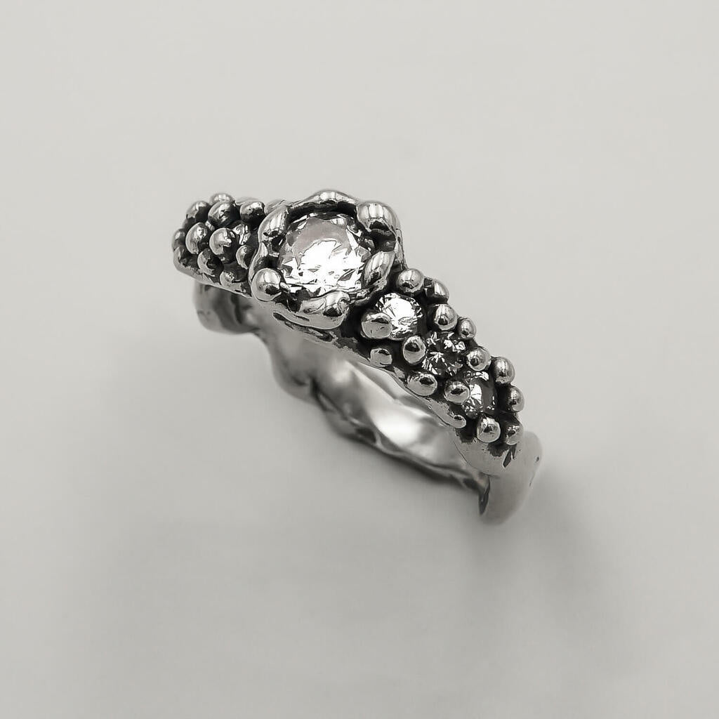Mix Anel e Brinco Ilumina Zircônia - Prata 925
