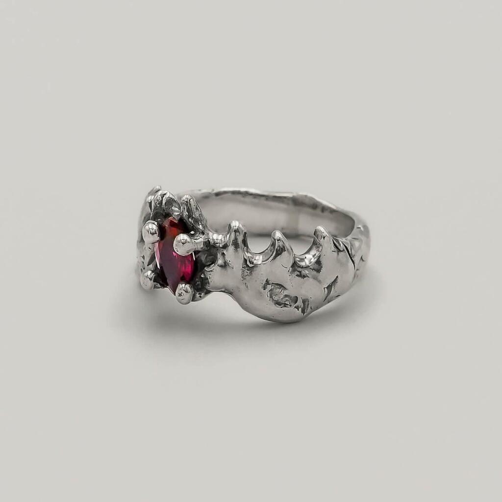 Aliança Prazer Rubi - Prata 925