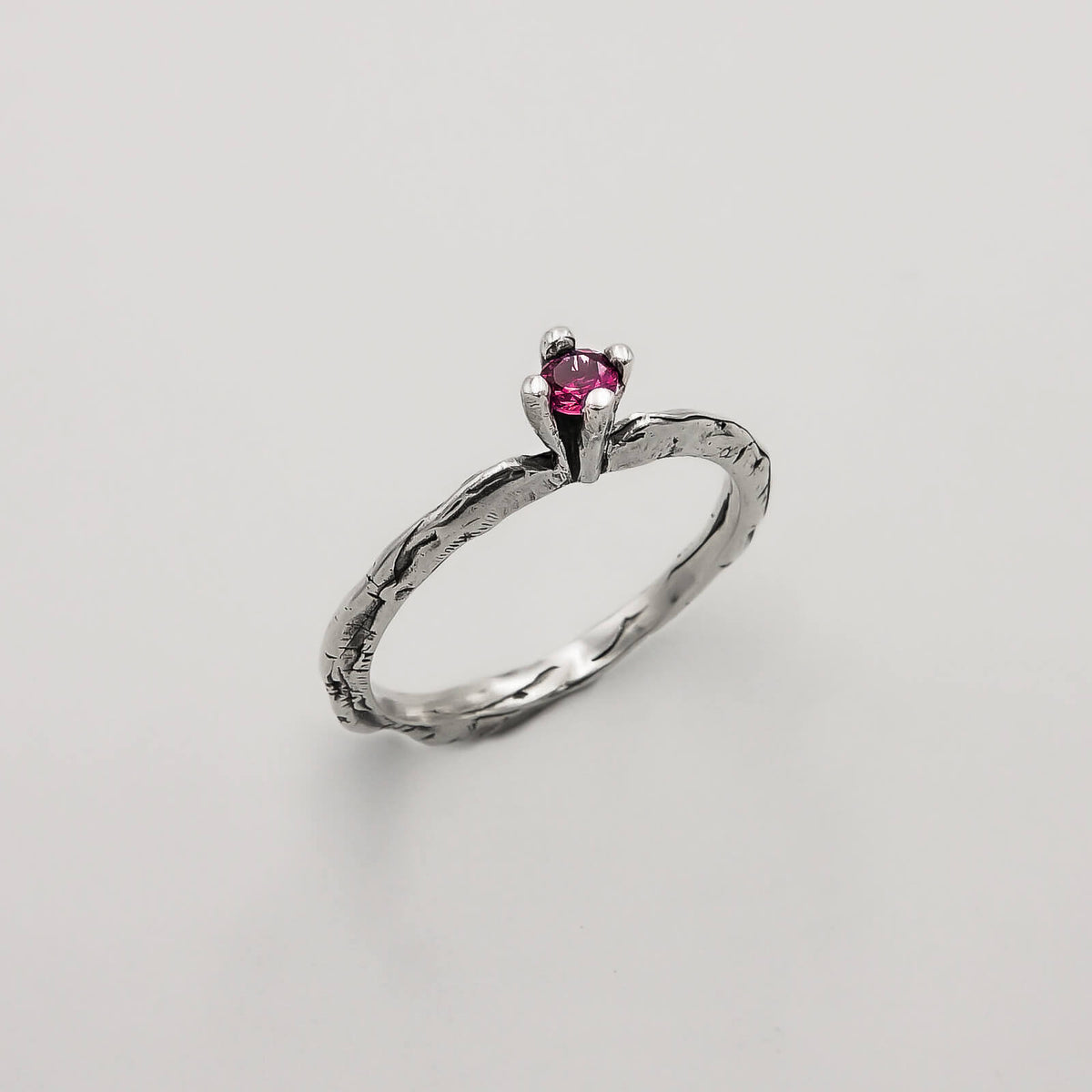 Solitário Viver Rubi - Prata 925