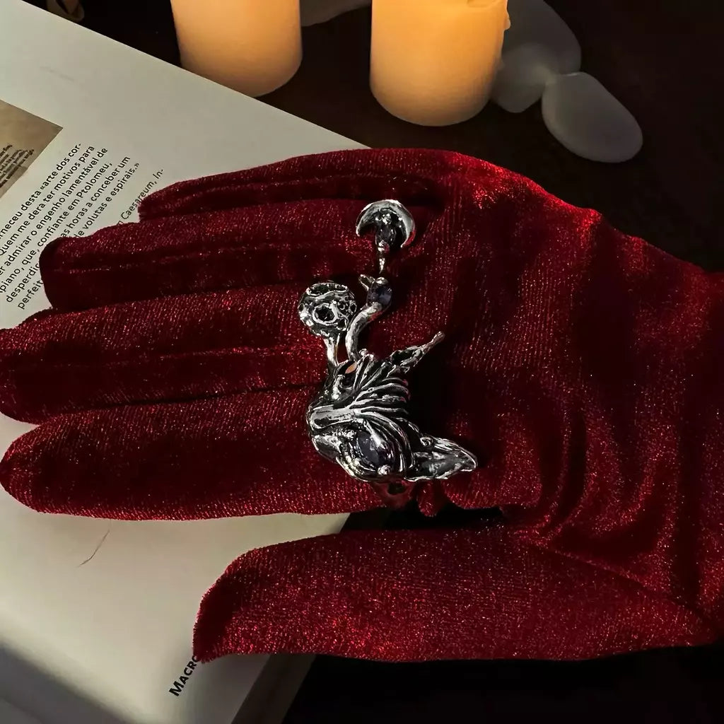 Anel Sphynx Zircônia - Prata 925