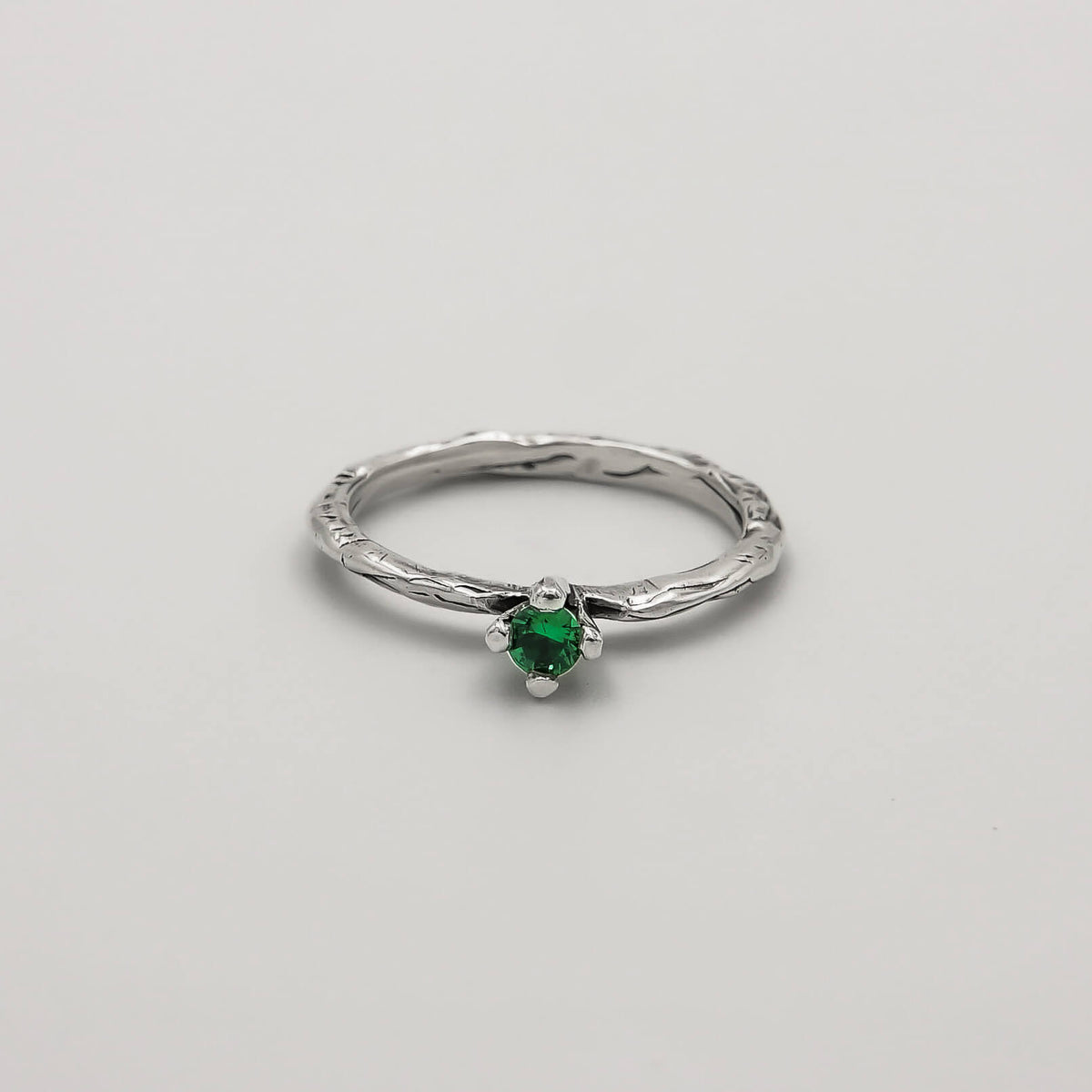 Solitário Viver Esmeralda - Prata 925