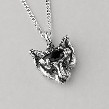 Pingente Felina Ônix - Prata 925