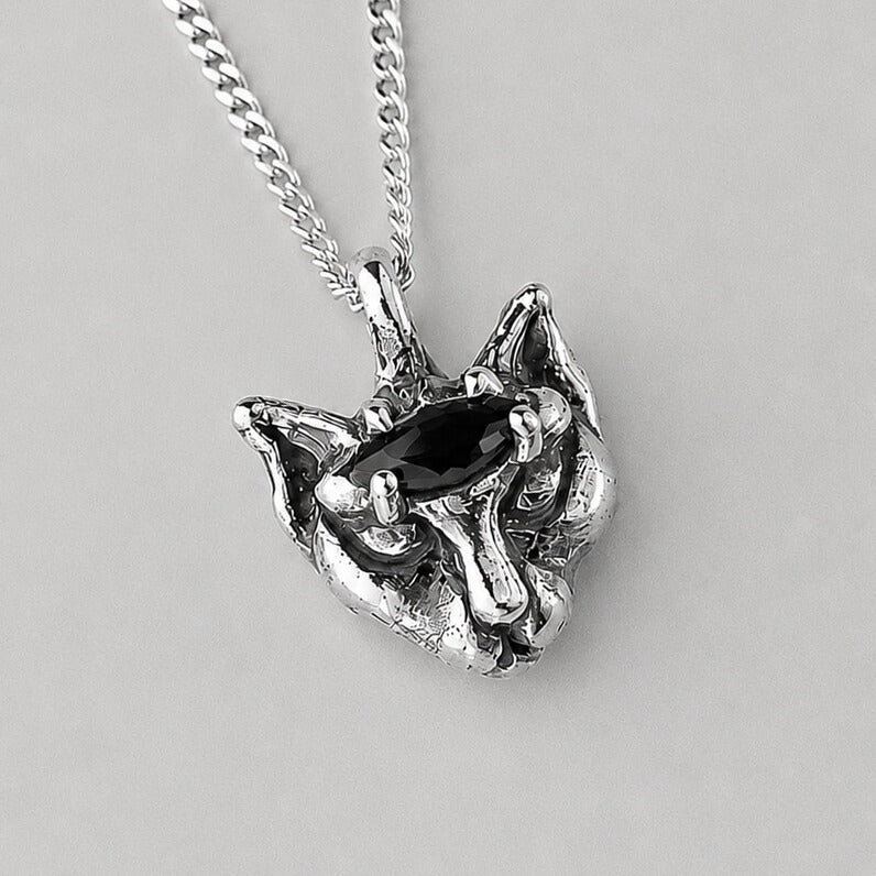 Pingente Felina Ônix - Prata 925
