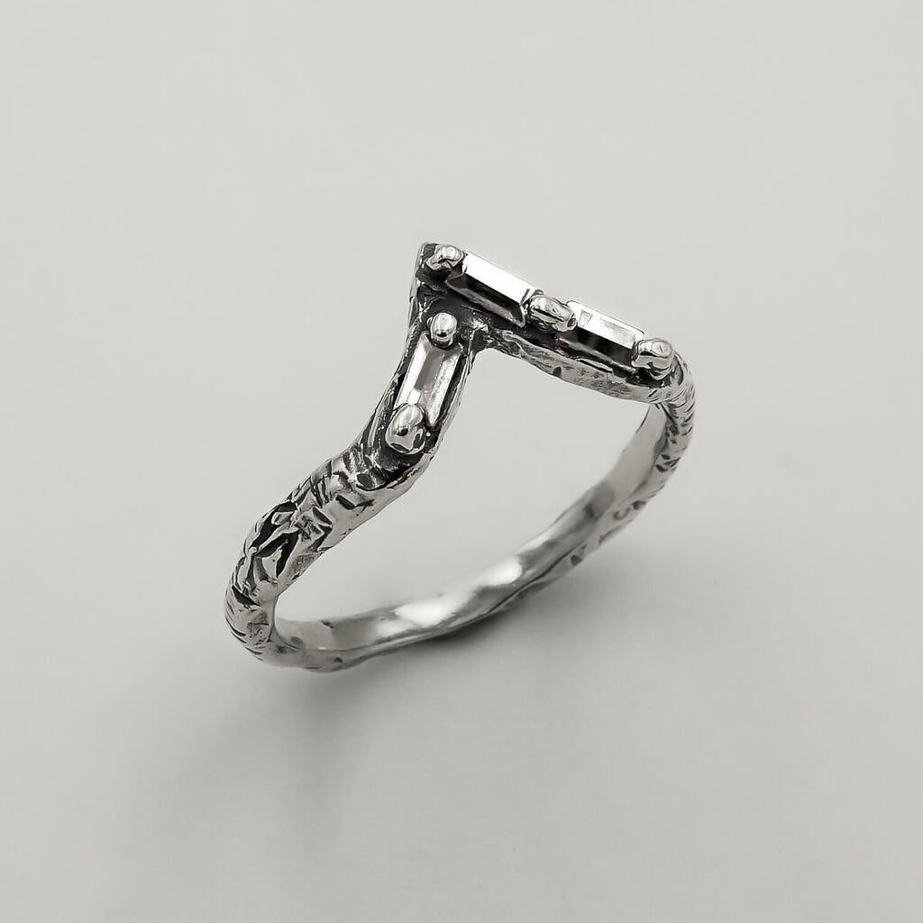 Anel Crown Zircônia - Prata 925