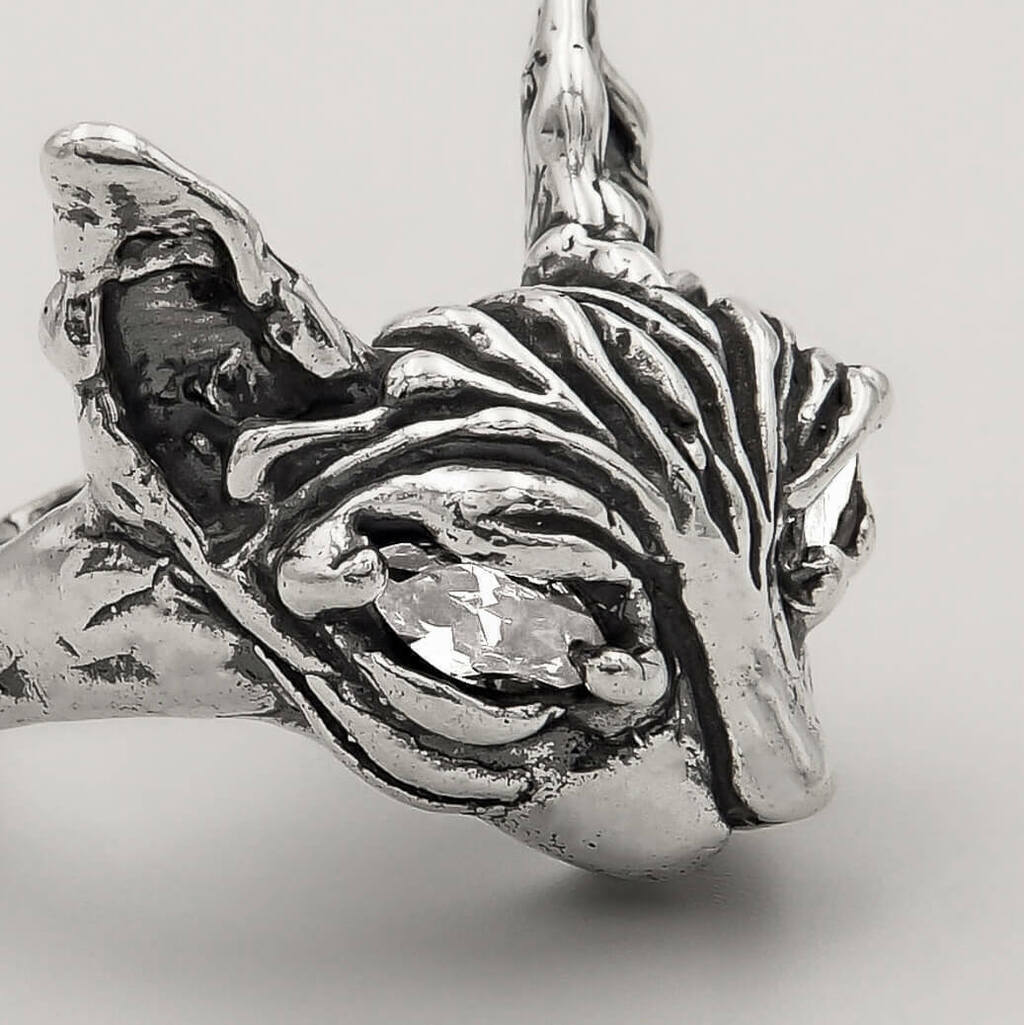 Anel Sphynx Zircônia - Prata 925