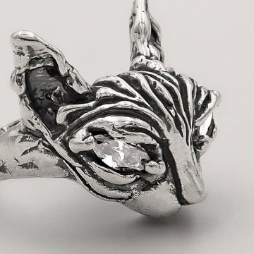 Anel Sphynx Zircônia - Prata 925
