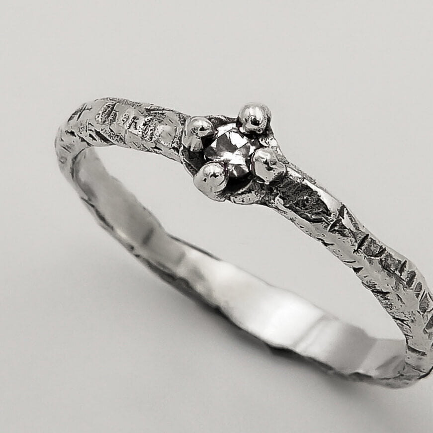 Aliança Alma Zircônia - Prata 925