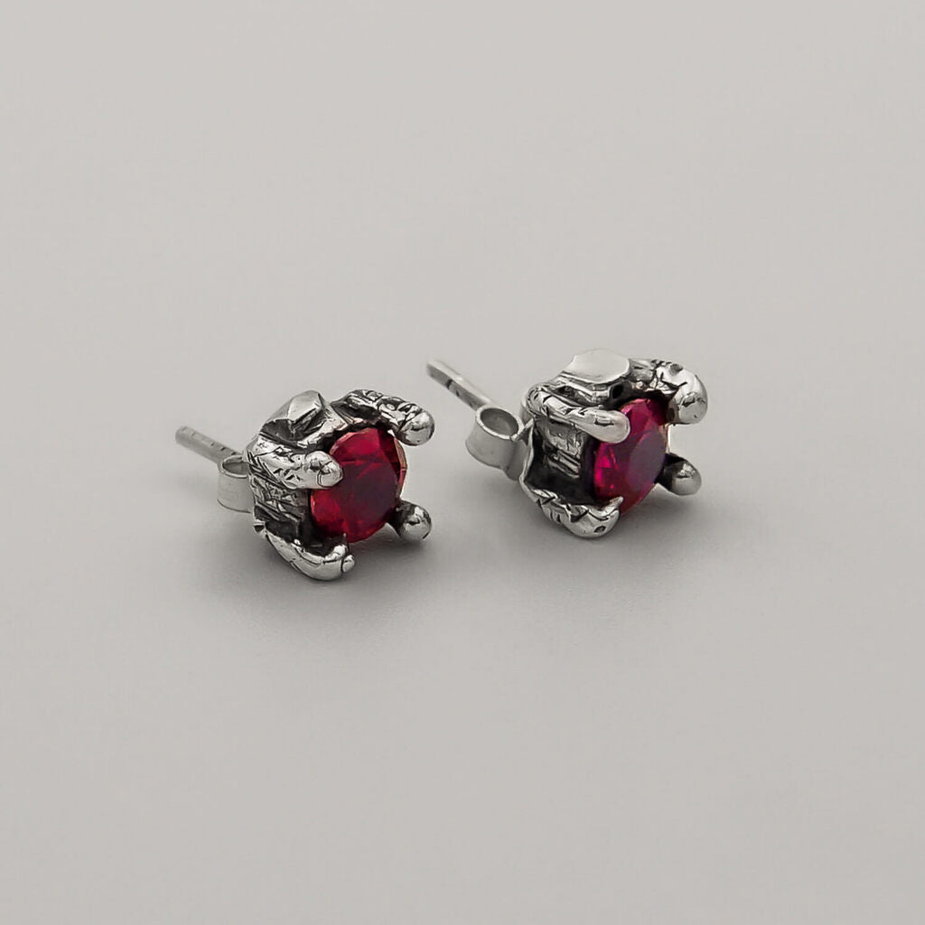 Brinco Afeto Rubi - Prata 925
