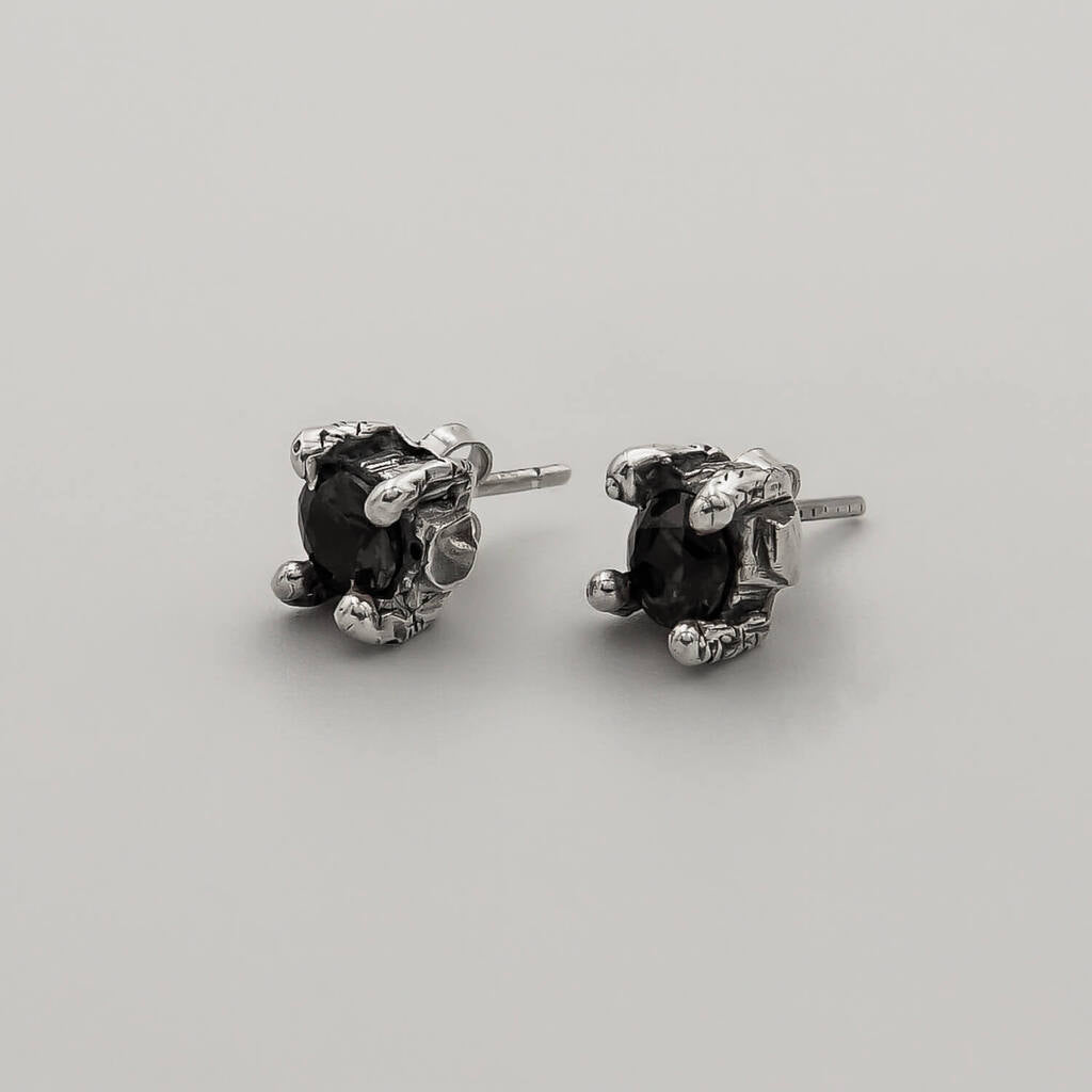 Brinco Afeto Ônix - Prata 925