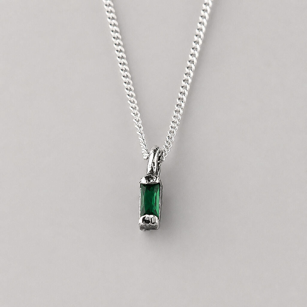 Pingente Crescer Esmeralda - Prata 925